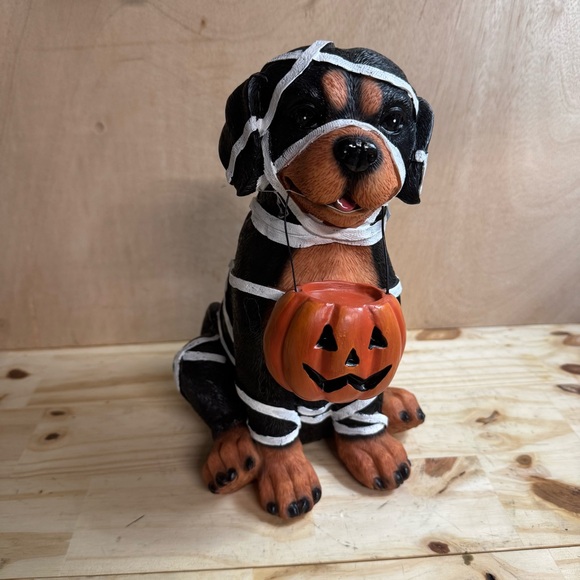 Halloween Martha Stewart Black Dog Mummy Resin Figurine Statue Prop 10" - Picture 2 of 6